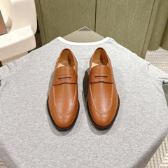 LP LOAFERS 25S IN BURNT ORANGE LAMBSKIN