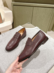 LP LOAFERS 25S IN BURGUNDY BROWN LAMBSKIN