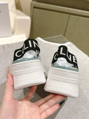 THICK-SOLED ELASTIC BACKLESS SHOES GRANNY SMITH BLUE SHINY CALFSKIN