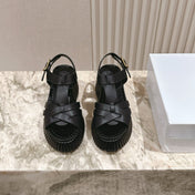 CHLOÉ 26S HIGH-HEELED SANDALS IN BLACK LAMBSKIN
