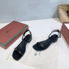 LP MINDIL SANDAL 25 IN BLACK LAMBSKIN