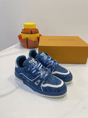 TRAINER SNEAKER IN CLASSIC BLUE MONOGRAM DENIM FABRIC