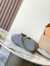 VANITY CHAIN POUCH 19 IN TRIANON MONOGRAM CALFSKIN GOLD BUCKLE