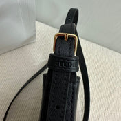 PHONE POUCH HELOISE 19 IN BLACK SUPPLE CALFSKIN