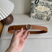 DIOR 25S BELT 25 MM IN BROWN CALFSKIN 572161