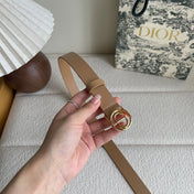 DIOR 25S BELT 25 MM IN LIGHT BROWN CALFSKIN 572164