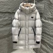 PRADA 25S LONG GOOSE DOWN COAT WITH HOOD 231