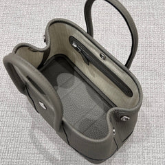 GARDEN PARTY 23CM IN GREY CALFSKIN