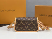 NANO DIANE 19 IN BROWN MONOGRAM CANVAS AND LEATHER TRIM