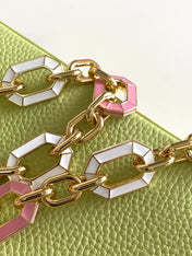 CAPUCINES BB 27 IN PEAR GREEN TAURILLON GOLD HARDWARE
