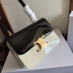 TEEN GARANCE BAG 18 IN BLACK AND WHITE PATENT CALFSKIN