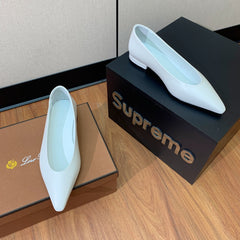 LP REBECCA BALLERINAS SNOW CALFSKIN