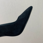 BALMAIN 26S SLINGBACK 95 MM IN BLACK SUEDE