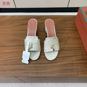 HIGH HEEL IN CREAM WHITE LAMBSKIN OSTRICH SKIN