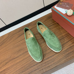 LP LOAFERS 25S IN LIGHT GREEN SUEDE