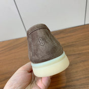 LP LOAFERS 25S IN ASH BROWN CASHMERE WITH SILVER HARDWARE