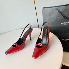 SL BLADE SLINGBACK RED POLISHED CALFSKIN