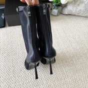 SL OXALIS BOOTIES IN BLACK MESH
