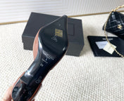 D'ORSAY PUMPS IN BRONZE BROWN SMOOTH CALFSKIN