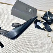 D'ORSAY PUMPS IN BLACK SMOOTH CALFSKIN
