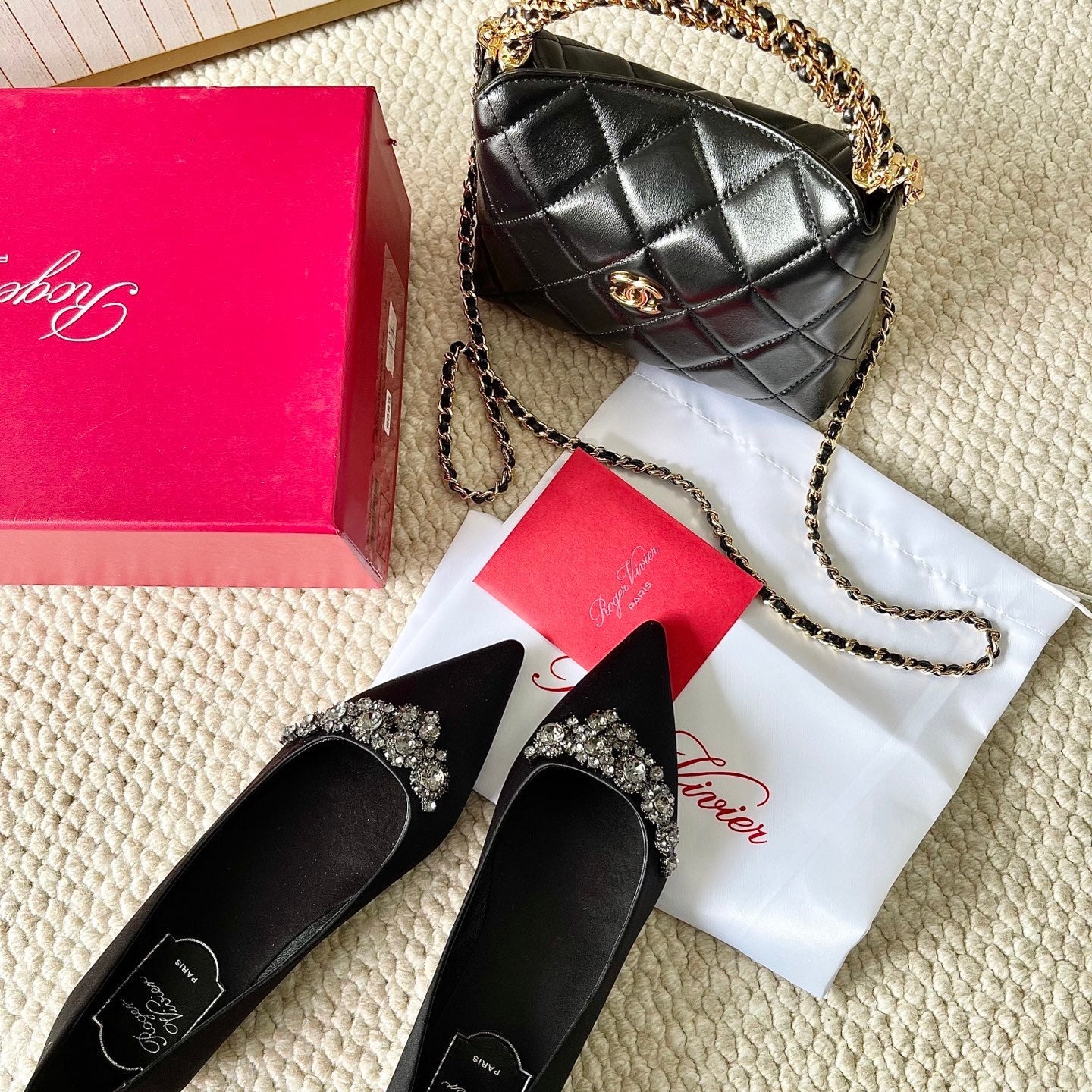 EFFLORESCENCE BALLERINAS IN BLACK SATIN