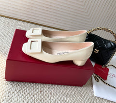 U LOOK BALLERINAS IN WHITE GLOSSY CALFSKIN