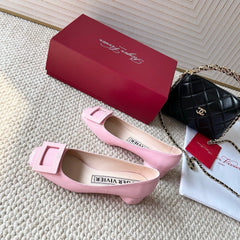 U LOOK BALLERINAS IN PASTEL PINK GLOSSY CALFSKIN