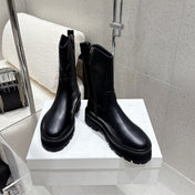 CELINE 26S ZIP-UP ANKLE BOOTS IN BLACK CALFSKIN