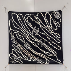 CHANEL 25S SCARF 90 IN SILK 735866