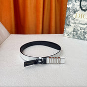 DIOR 25S BELT 20 MM IN WHITE CALFSKIN 562037
