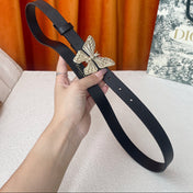 DIOR 25S BELT 20 MM IN BLACK CALFSKIN 567923