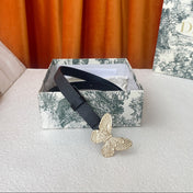 DIOR 25S BELT 20 MM IN BLACK CALFSKIN 567926