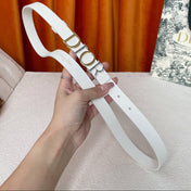 DIOR 25S BELT 20 MM IN WHITE CALFSKIN 562163
