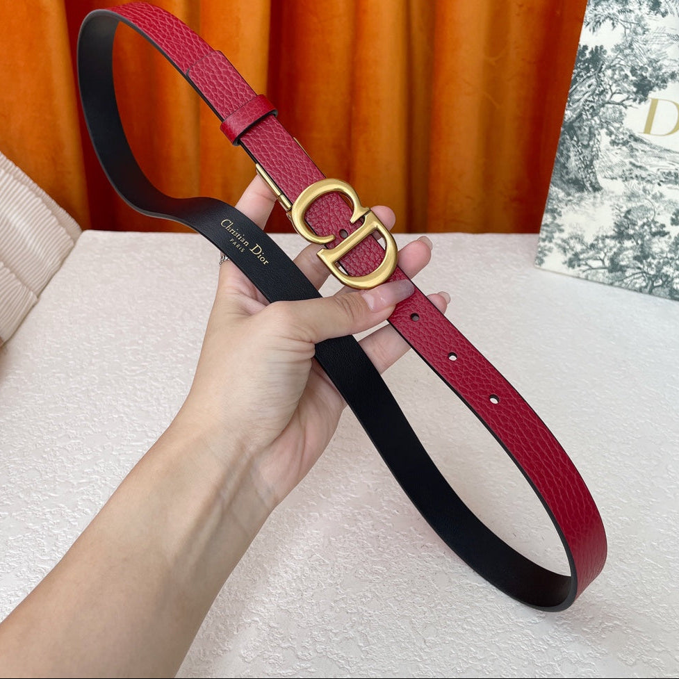 DIOR 25S BELT 20 MM IN RED CALFSKIN 563226