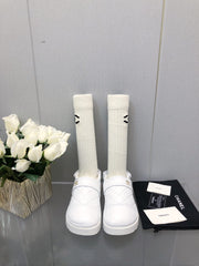 CHUNKY PLATFORM SHEARLING SLIPPER WHITE LAMBSKIN