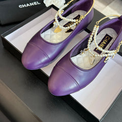 Double Strap Chunky Heel Mary Jane Shoes Violet Purple