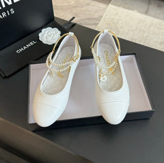 Double Strap Chunky Heel Mary Jane Shoes White