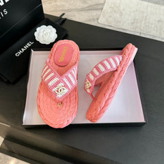 Double C Hottest Knit Flip-Flops Light Pink