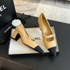 Double C WOMEN'S SHOES SPIRIT TOE Tan Brown Lambskin