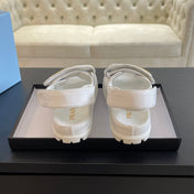PRA FLAT NAPPA SANDALS WHITE LAMBSKIN