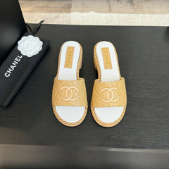 HIGH FLATFORM SLIPPER IN DIJON YELLOW EMBOSSED SHEEPSKIN