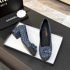 CAMELLIA BALLERINAS BLUE DENIM