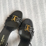 YSL HIGH HEEL 90MM IN BLACK CALFSKIN GOLD HARDWARE