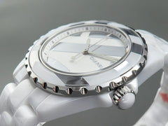 J12 38mm Automatic Limited Untitled H5582 White Ceramic Black White Dial