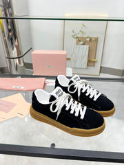 ECRU SNEAKERS IN BLACK SUEDE