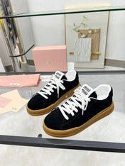 ECRU SNEAKERS IN BLACK SUEDE