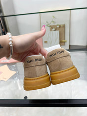 ECRU SNEAKERS IN BROWN BLEACHED SUEDE