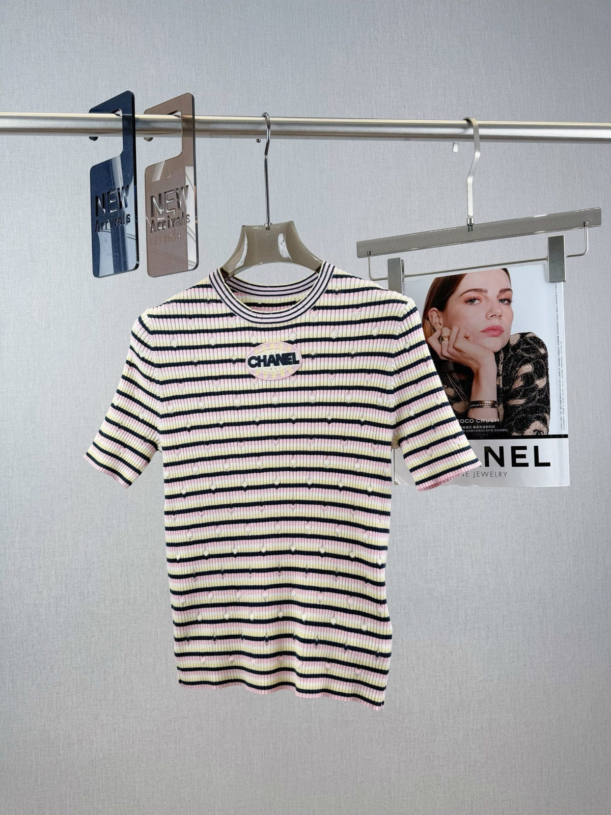 Chanel T- Shirt Pink Yellow mix Black Tencel 232702