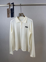 MIUMIU LONG-SLEEVE KNIT POLO 316