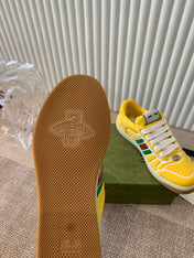GG SCREENER SNEAKER WITH WEB LEMON CALFSKIN